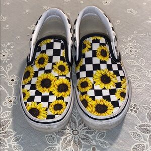Vans Sunflower Checkered Slip-On Shoes